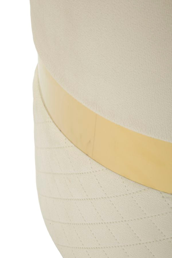 PUFF C/CONTENITORE SHEFFILD CREMA SET 2 PZ - FERRETTI