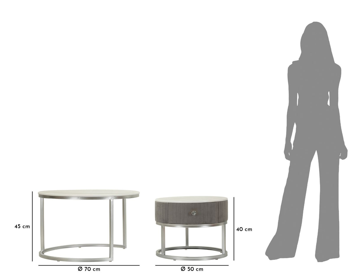 TAVOLI DA CAFFE' GREYS COPPIA - FERRETTI