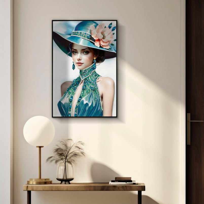 DIPINTO SU TELA LACCATO PAM C/CORNICE -B- FERRETTI