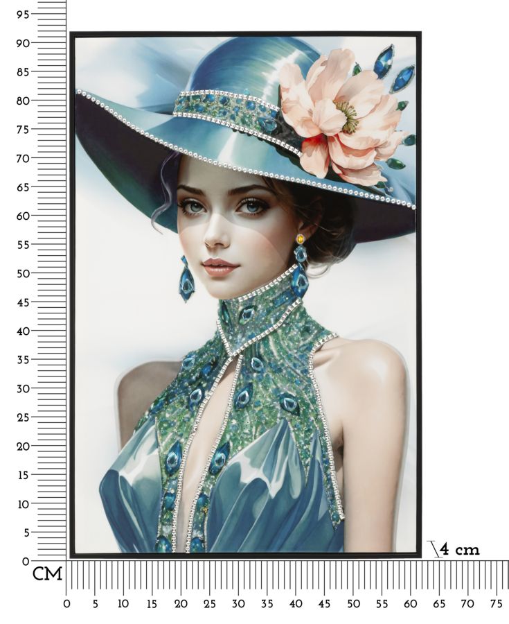 DIPINTO SU TELA LACCATO PAM C/CORNICE -B- FERRETTI