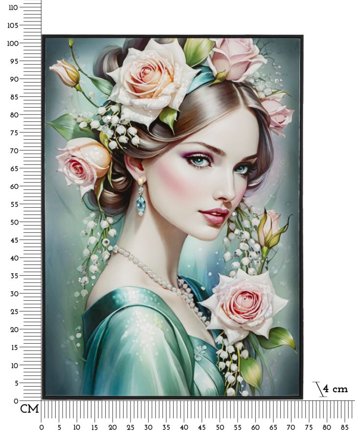 DIPINTO SU TELA LACCATO FANTASY C/CORNICE -A- FERRETTI