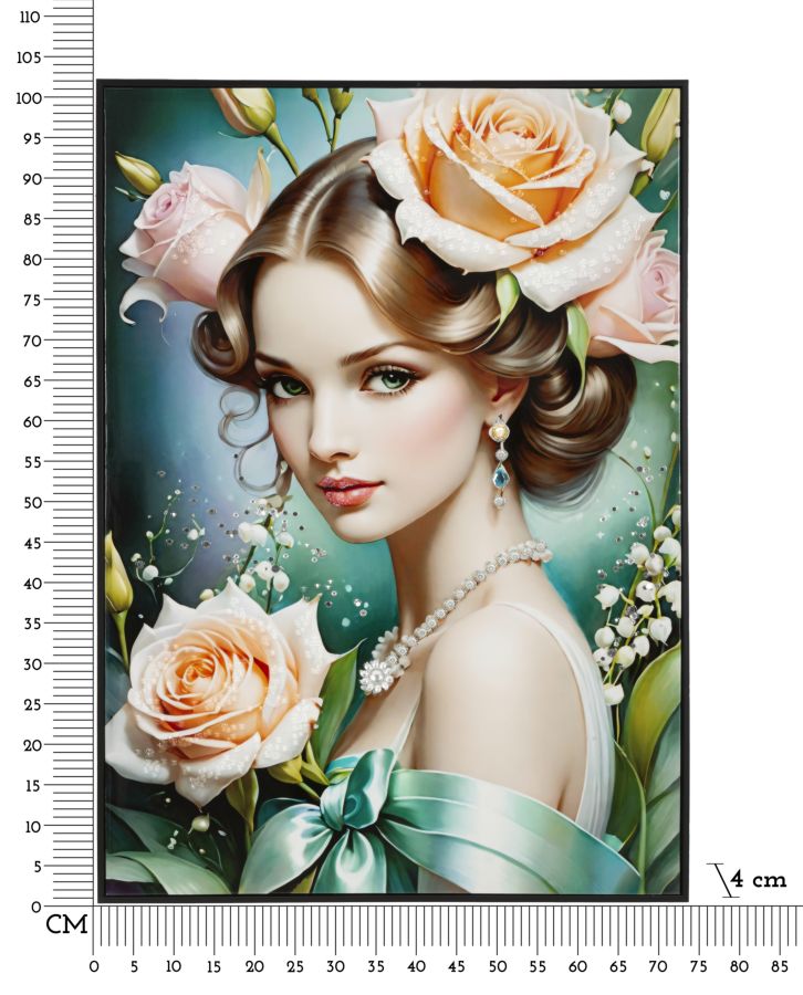 DIPINTO SU TELA LACCATO FANTASY C/CORNICE -B- FERRETTI