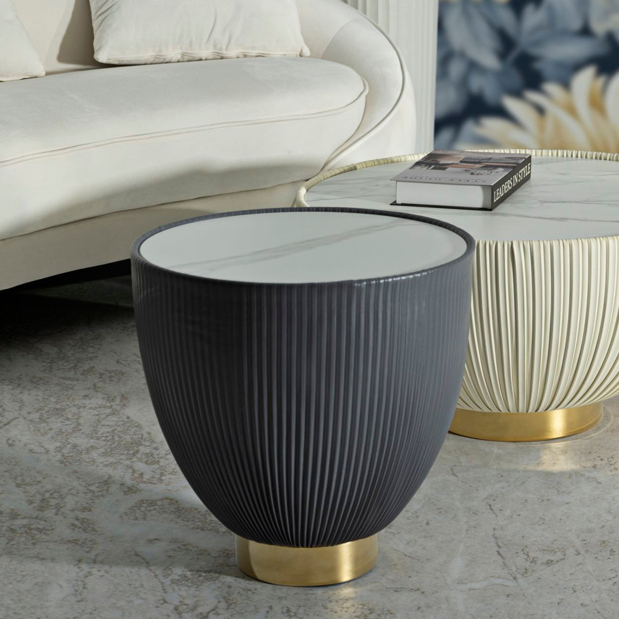 TAVOLINO DA CAFFÈ ELGE CM Ø 46X45 - FERRETTI