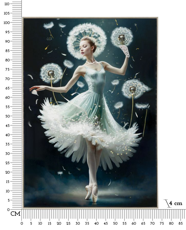 DIPINTO SU TELA LACCATO DANCING C/CORNICE -B- FERRETTI