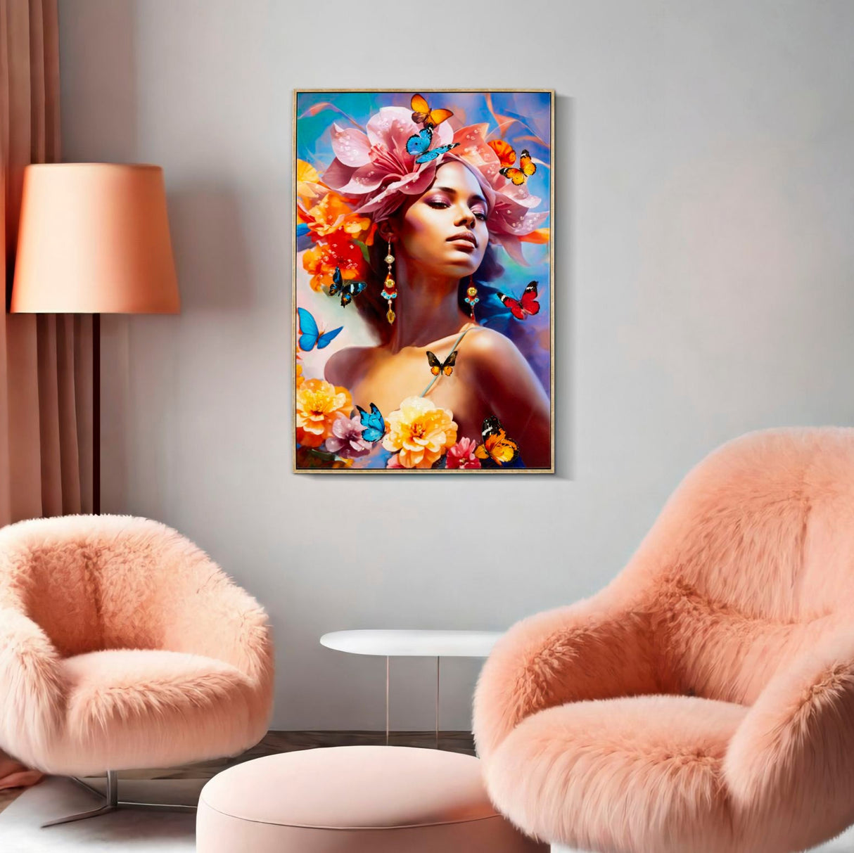 DIPINTO SU TELA LACCATO MARTY C/CORNICE -B- FERRETTI