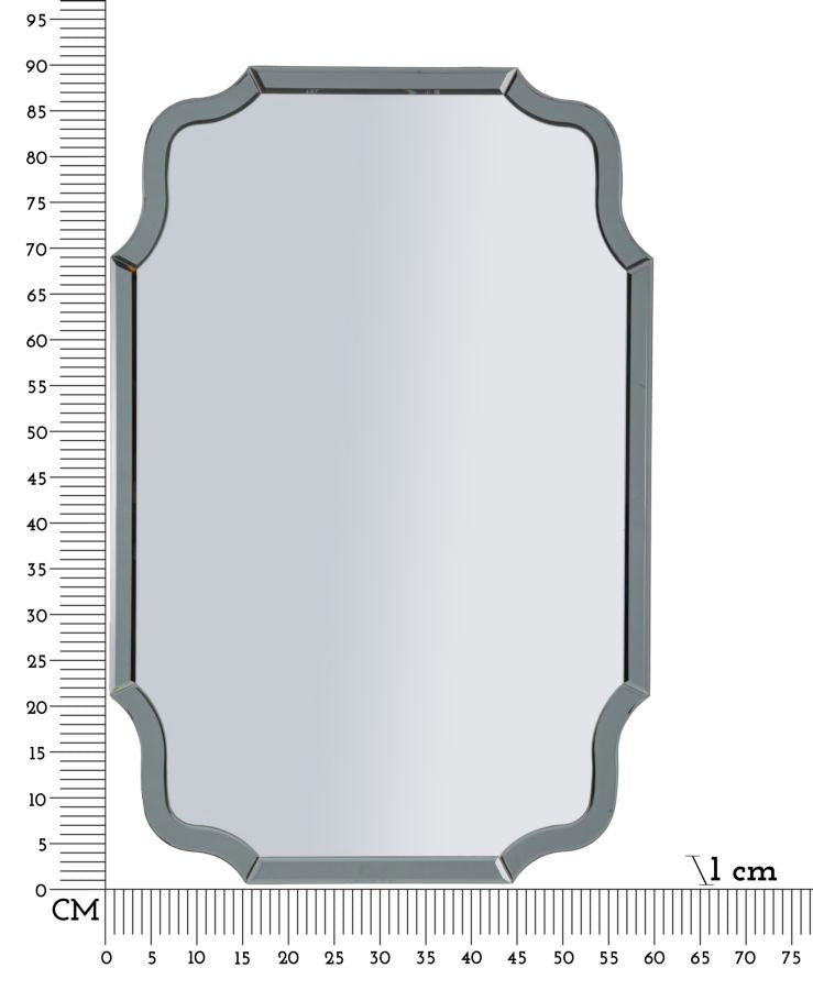 SPECCHIO DA MURO ISTANBUL GRIGIO CM 60X1X90 - FERRETTI