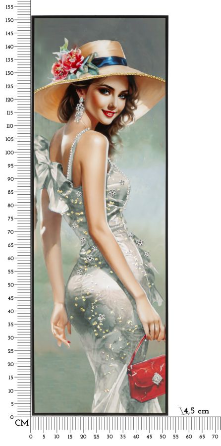 DIPINTO SU TELA LACCATO ELEGANT C/CORNICE -A- FERRETTI