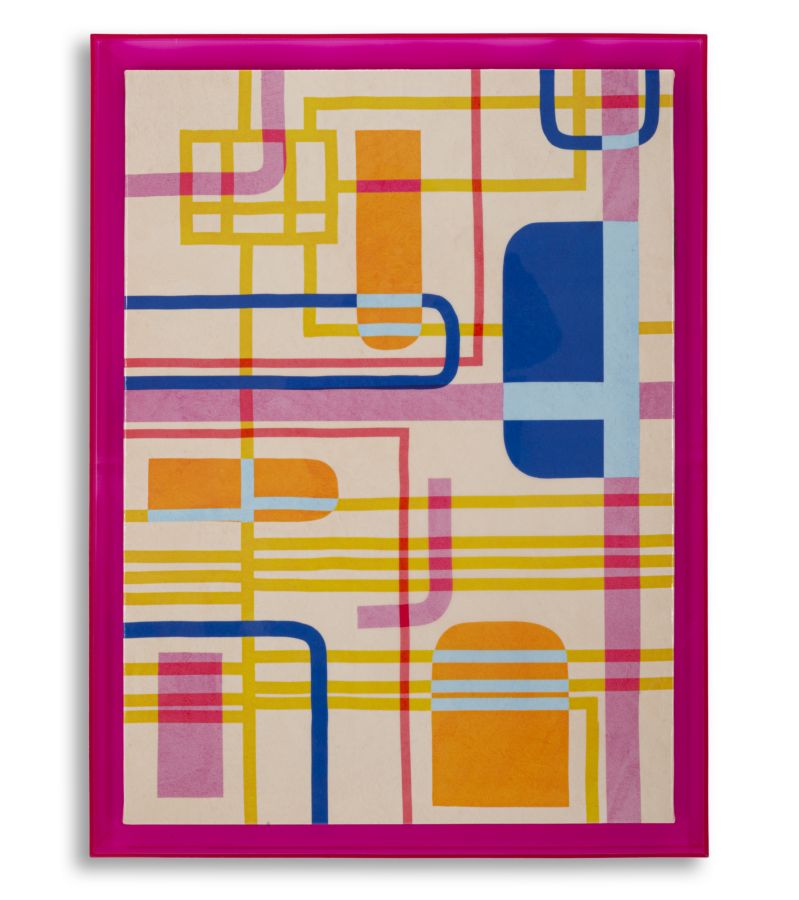 STAMPA SU TELA LACCATTO MODIS C/CORNICE -A- CM 60X3