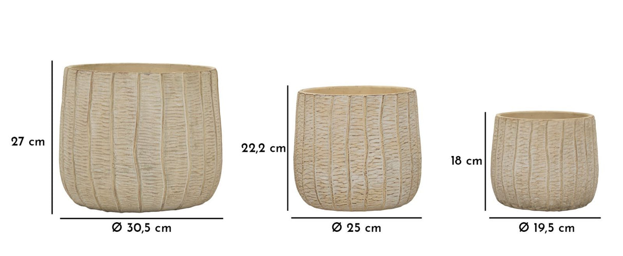 CACHEPOT FLAKE SET 3 PZ - FERRETTI