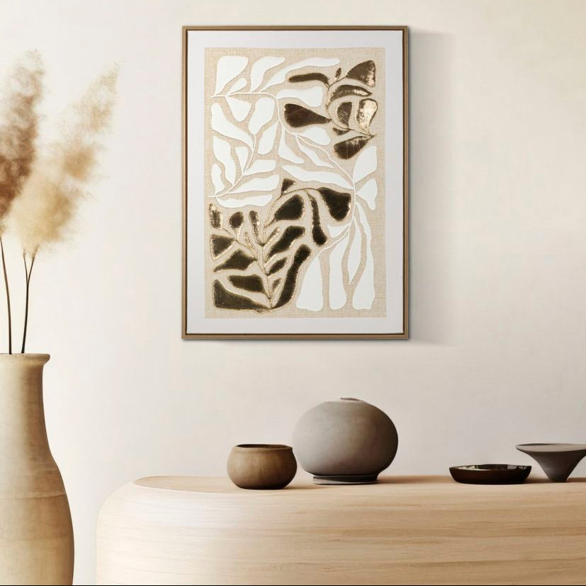 STAMPA DIPINTA SU TELA GOLDY C/CORNICE -B- FERRETTI