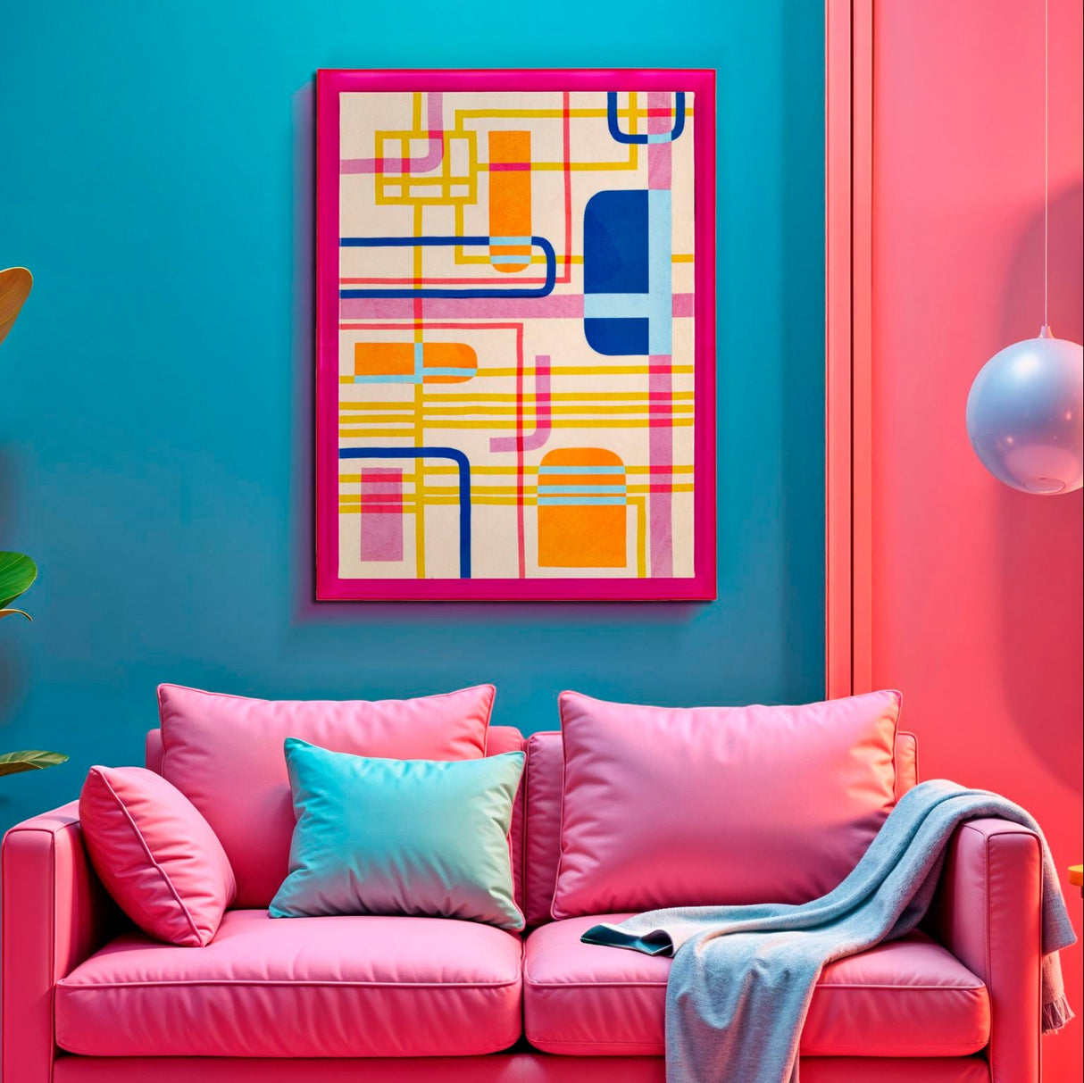 STAMPA SU TELA LACCATTO MODIS C/CORNICE -A- FERRETTI