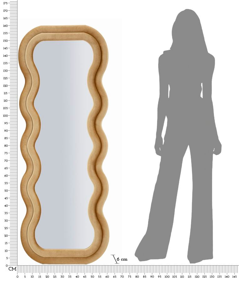 SPECCHIO DA MURO EMILY VELLUTO ORO - FERRETTI