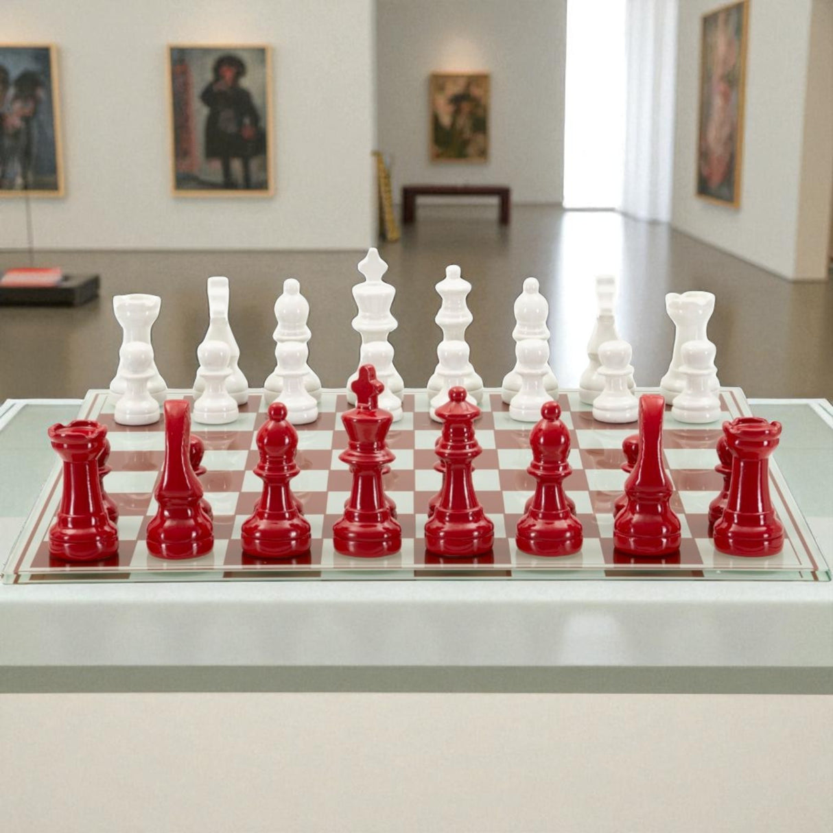 SET SCACCHIERA ROSSA/BIANCA - FERRETTI