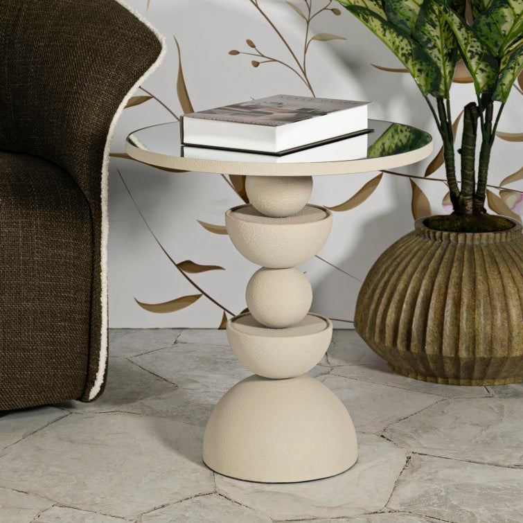 TAVOLINETTO DUNE C/SPECCHIO CM Ø 45X49,5 - FERRETTI