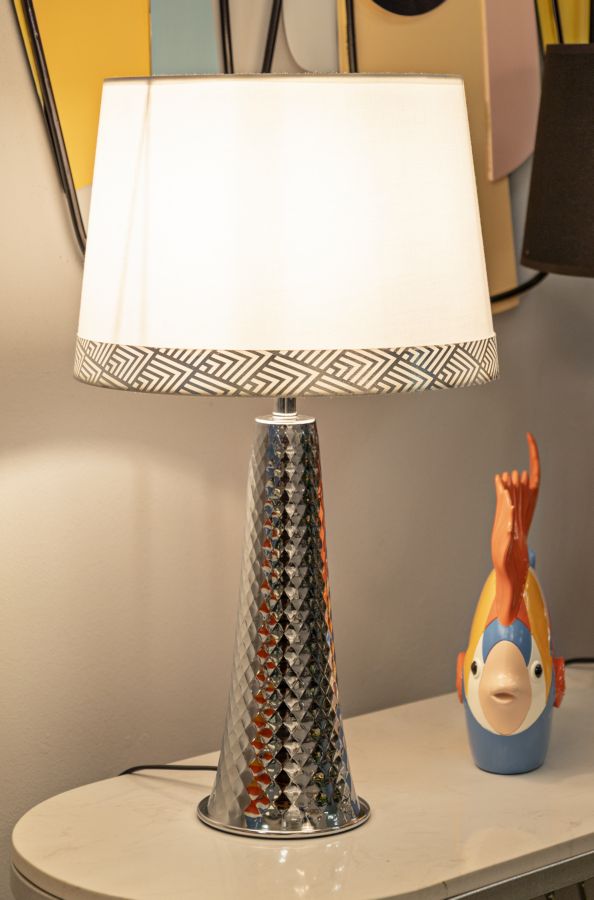 LAMPADA DA TAVOLO TOWER ARGENTO - FERRETTI