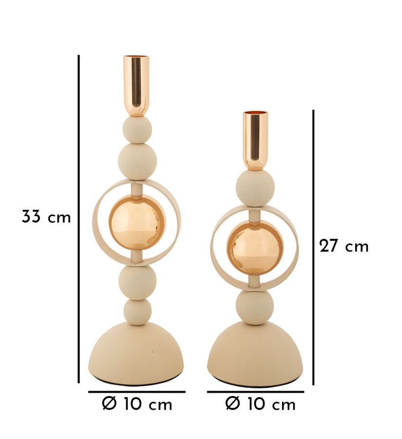 P/CAND SATURNO CREMA SET 2 PZ - FERRETTI