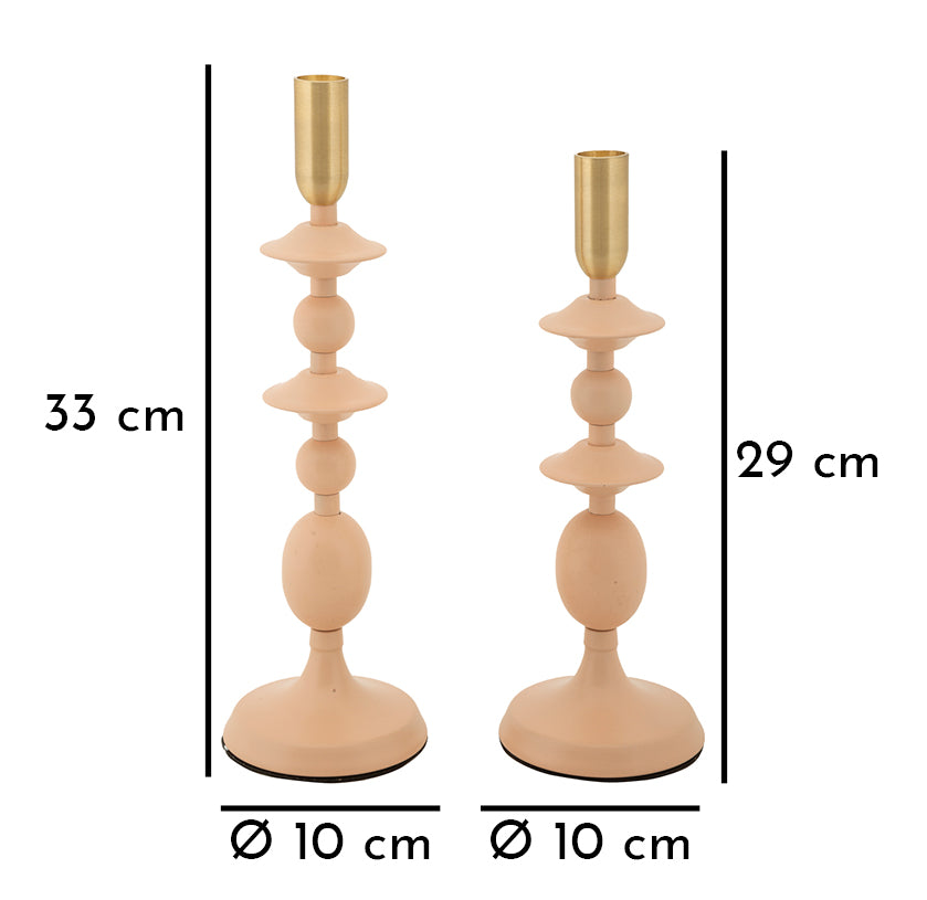 P/CAND GEMINI ROSA SET 2 PZ - FERRETTI