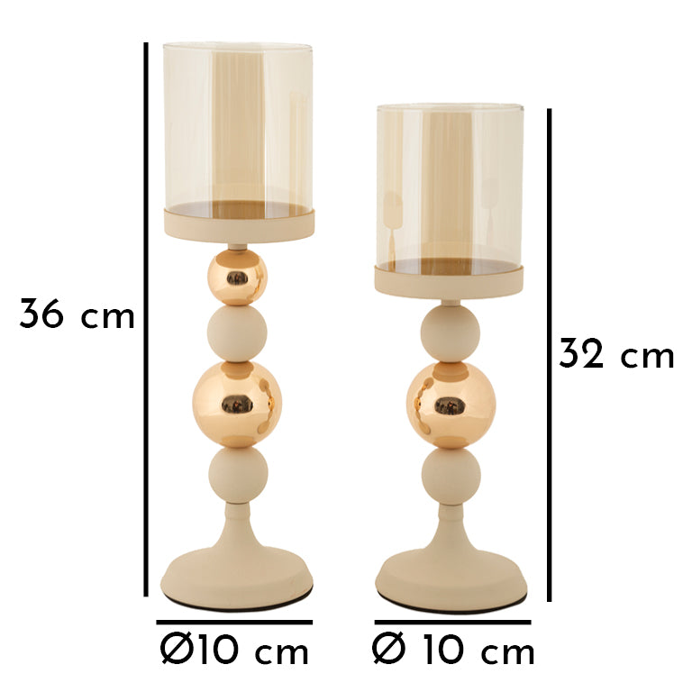 P/CAND GLASSY CREMA SET 2 PZ - FERRETTI