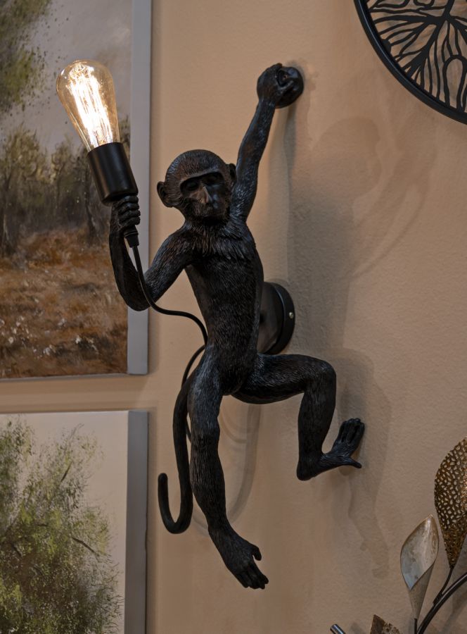 LAMPADA DA MURO MONKEY NERA - FERRETTI