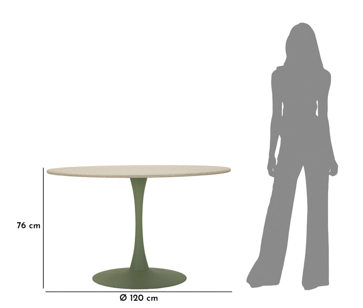 TAVOLO DA PRANZO STOCCOLMA VERDE - FERRETTI