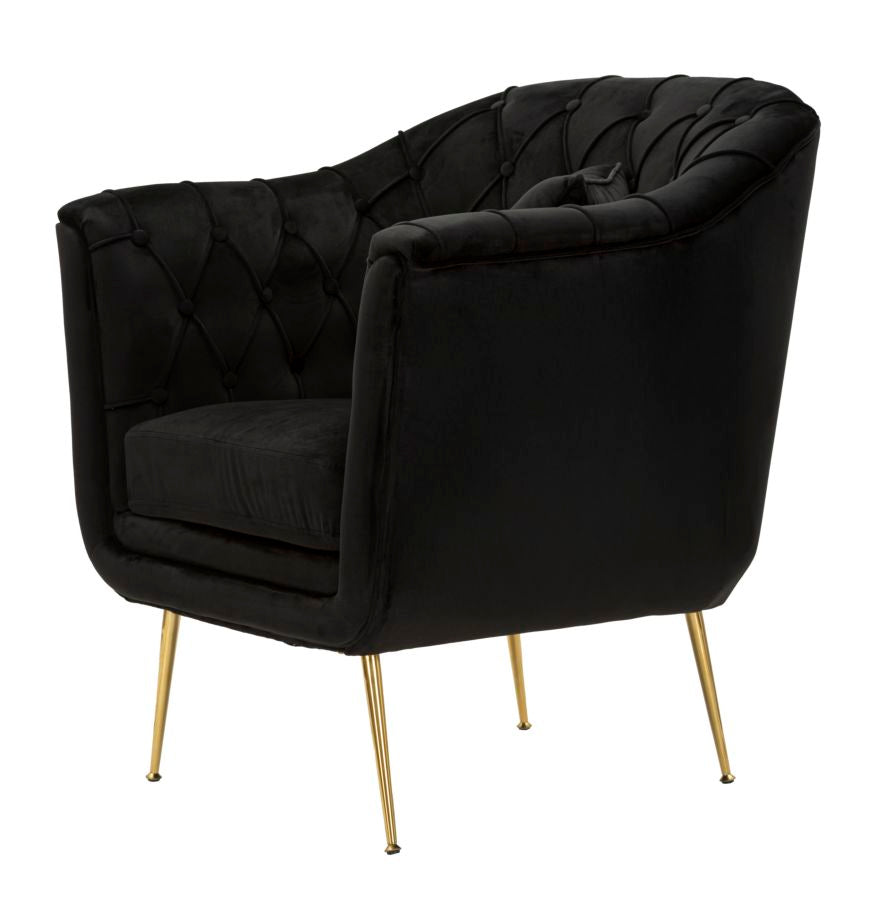 POLTRONA BUDAPEST NERA C/CUSCINO - FERRETTI