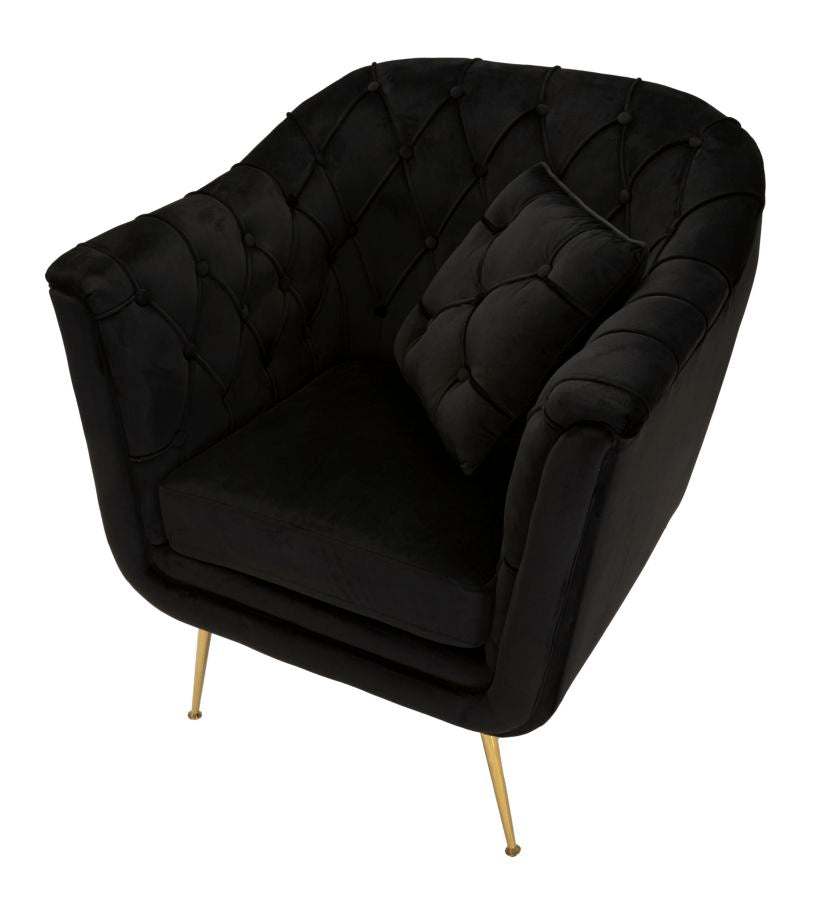 POLTRONA BUDAPEST NERA C/CUSCINO - FERRETTI