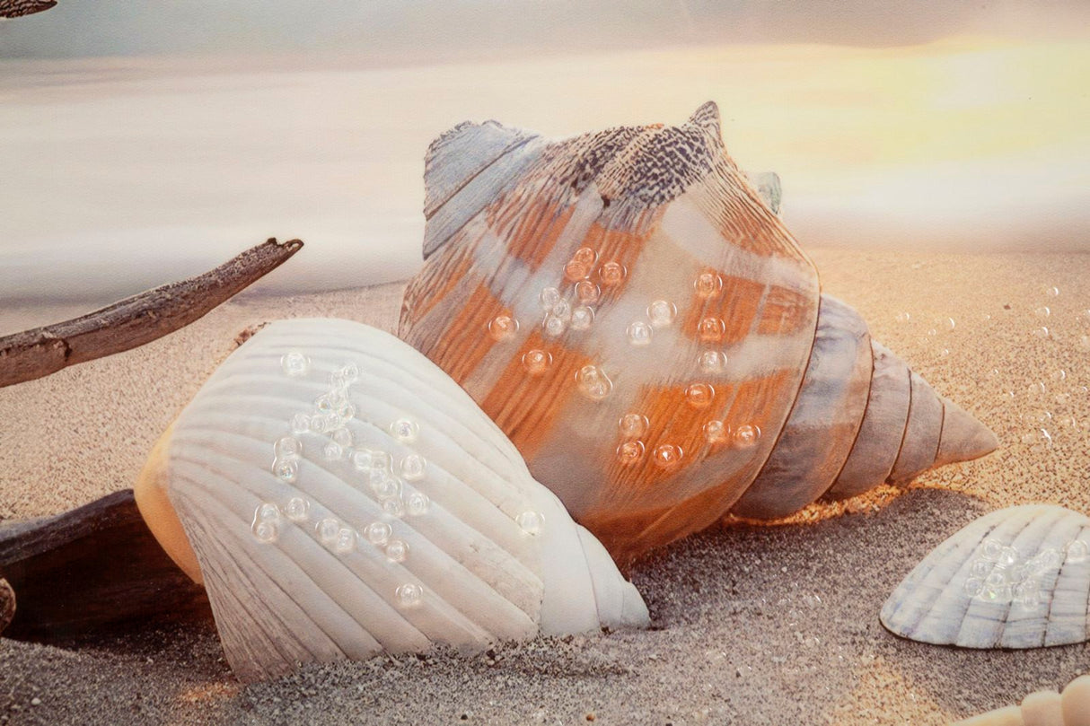 STAMPA DIPINTA SU TELA LACCATA BEACH C/CORNICE -B- FERRETTI