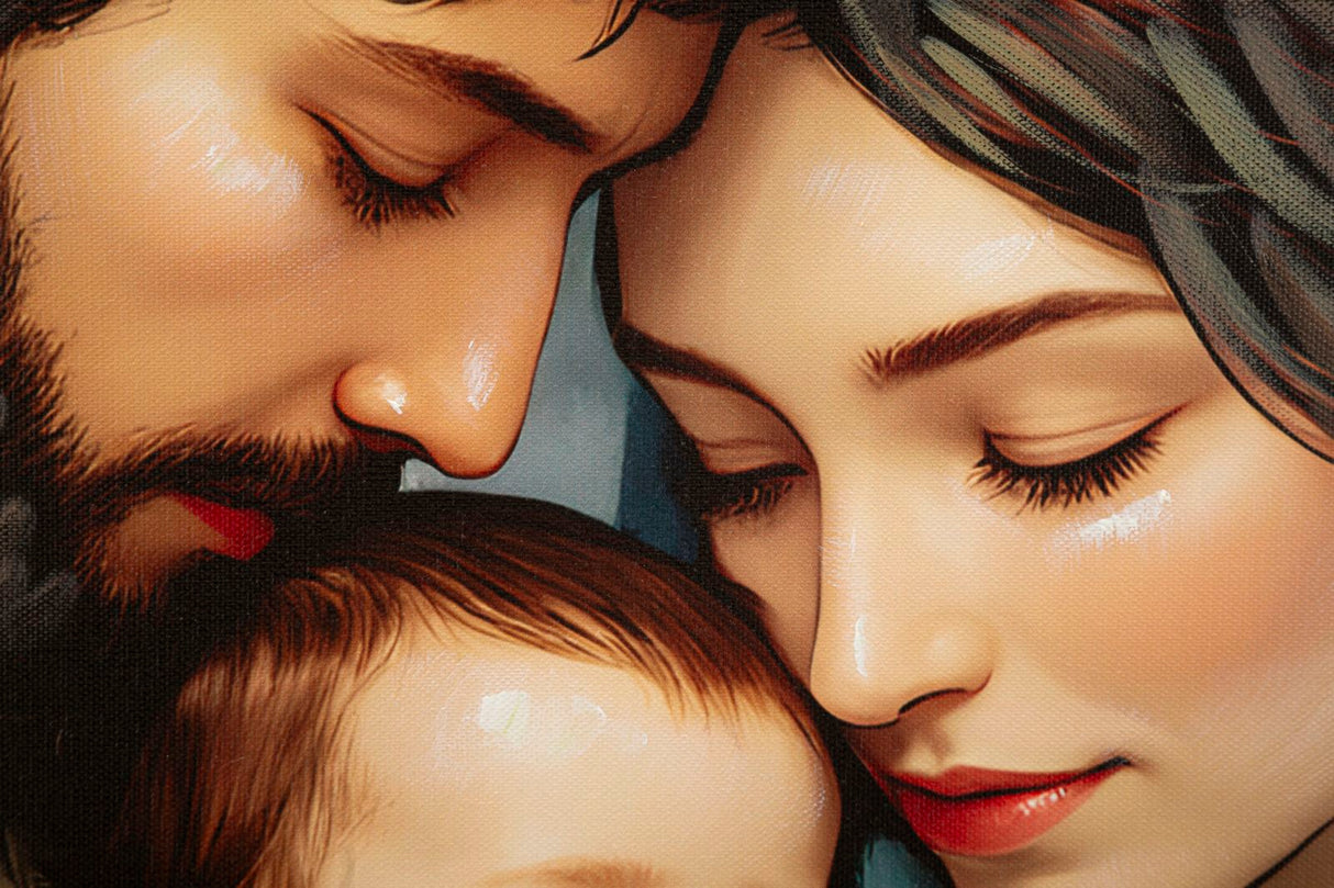 STAMPA DIPINTA SU TELA LACCATA NATIVITA' C/CORNICE CM 122X4X82 - FERRETTI