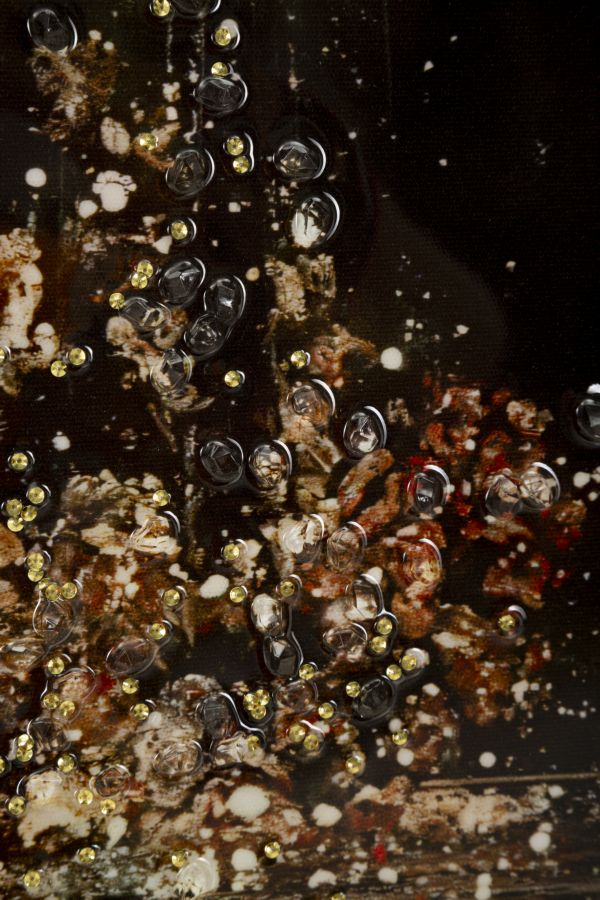 STAMPA DECORATA SU TELA LACCATA C/CORNICE MATERNITY -A- FERRETTI