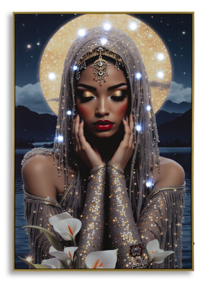 STAMPA C/LED SU TELA LACCATA C/CORNICE VENUS - FERRETTI