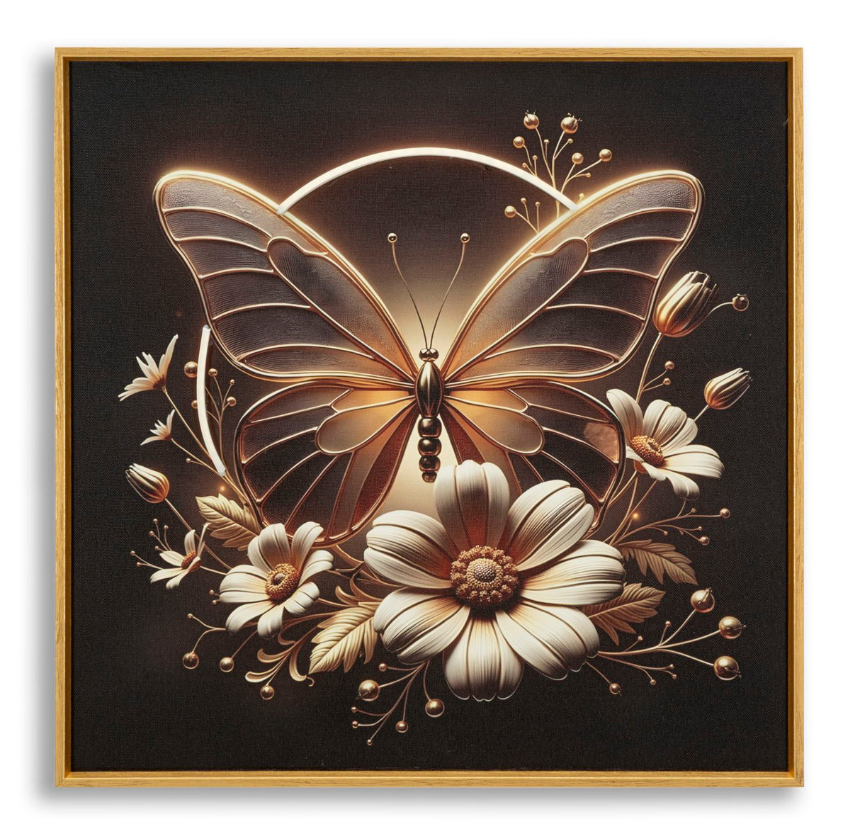 STAMPA C/LED SU TELA LACCATA C/CORNICE BUTTERFLY CM 50X4
X50