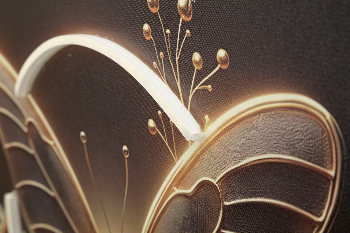 STAMPA C/LED SU TELA LACCATA C/CORNICE BUTTERFLY - FERRETTI