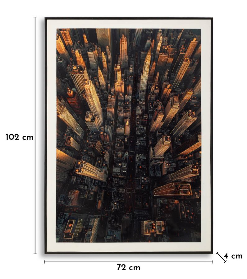 STAMPA SU TELA LACCATA NEW YORK C/CORNICE -A- FERRETTI