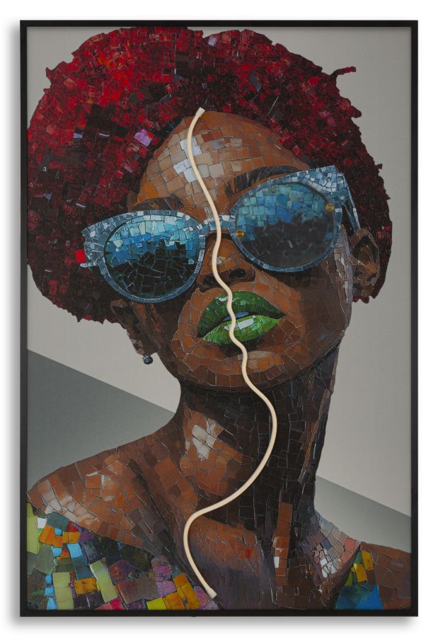 STAMPA C/LED SU TELA AFRO CM 60X3