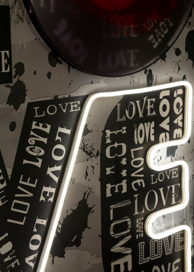 STAMPA C/LED SU TELA LOVE (APPLICAZIONE 3D ACRILICO) - FERRETTI