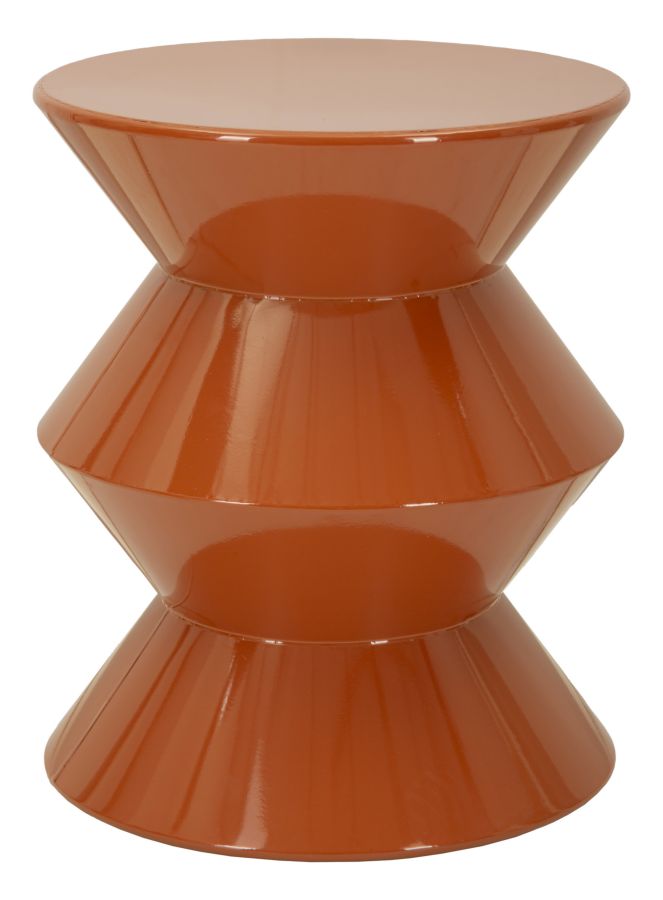 TAVOLINETTO IN METALLO ZAG ORANGE CM Ø 37
