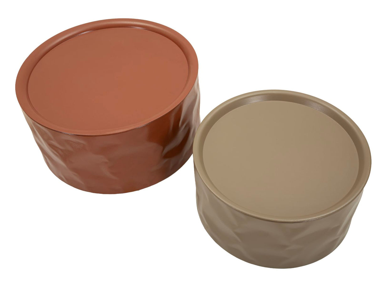 TAVOLINI DA CAFFE' NORIMBERGA COPPIA CM Ø 62X30-51X26 - FERRETTI