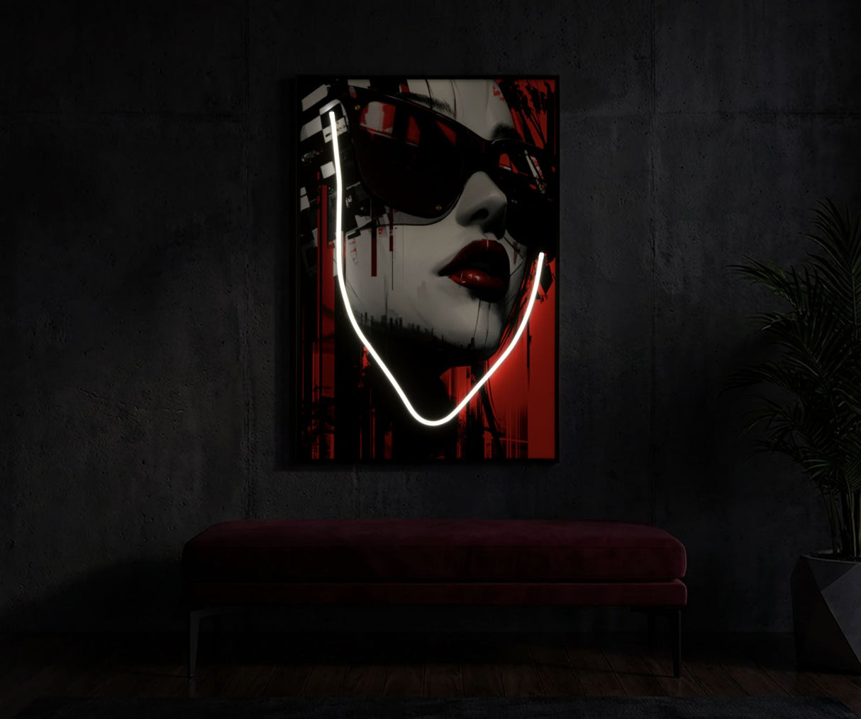 STAMPA C/LED SU TELA PSYCO -A- (APPLICAZIONE 3D ACRILICO) - FERRETTI