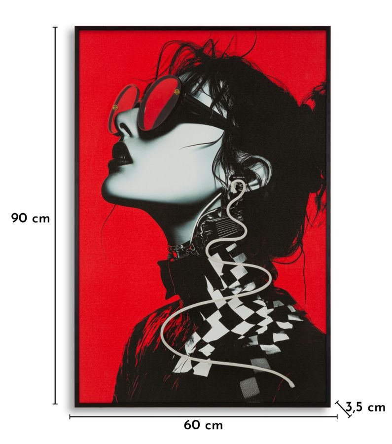 STAMPA C/LED SU TELA PSYCO -B- (APPLICAZIONE 3D ACRILICO) - FERRETTI