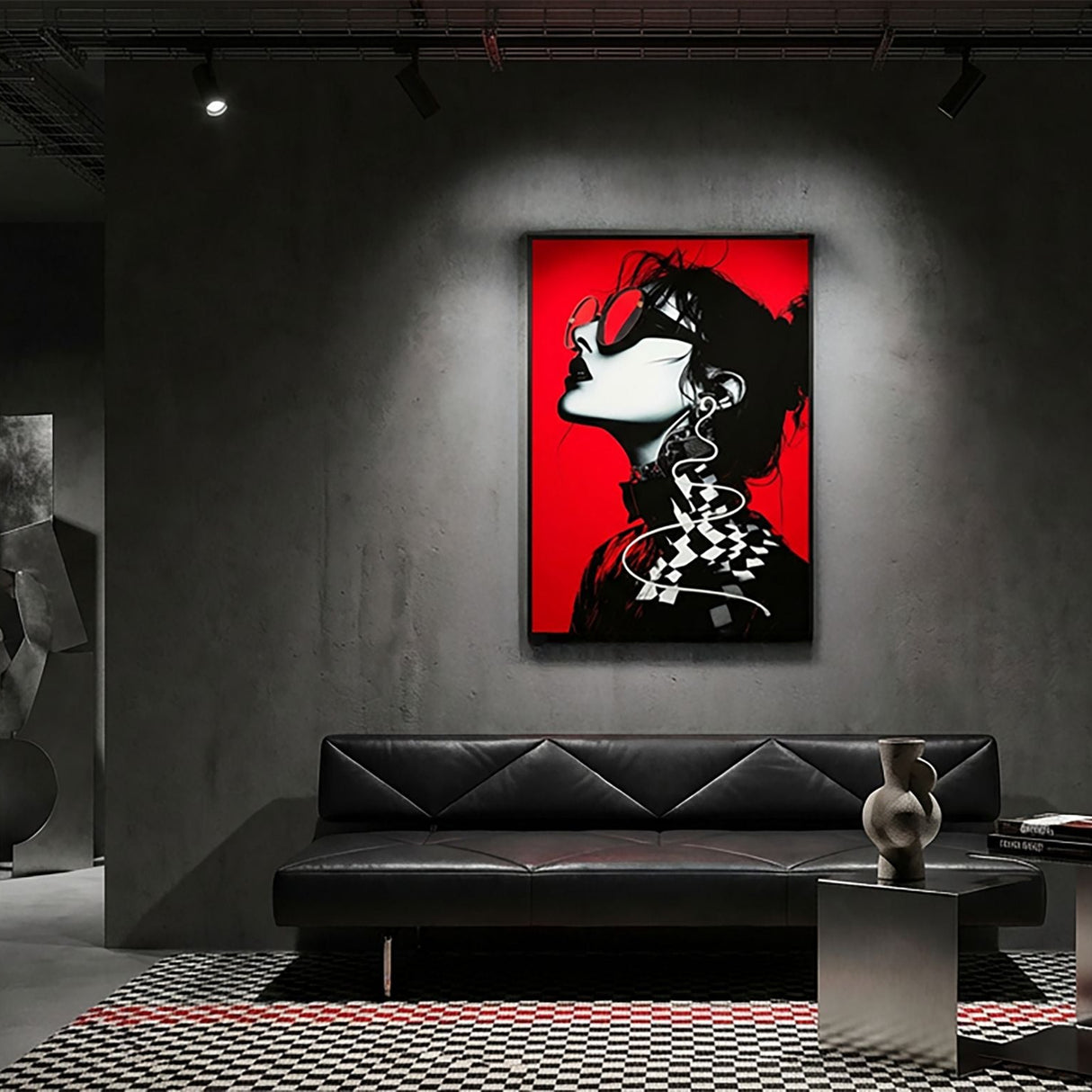 STAMPA C/LED SU TELA PSYCO -B- (APPLICAZIONE 3D ACRILICO) - FERRETTI