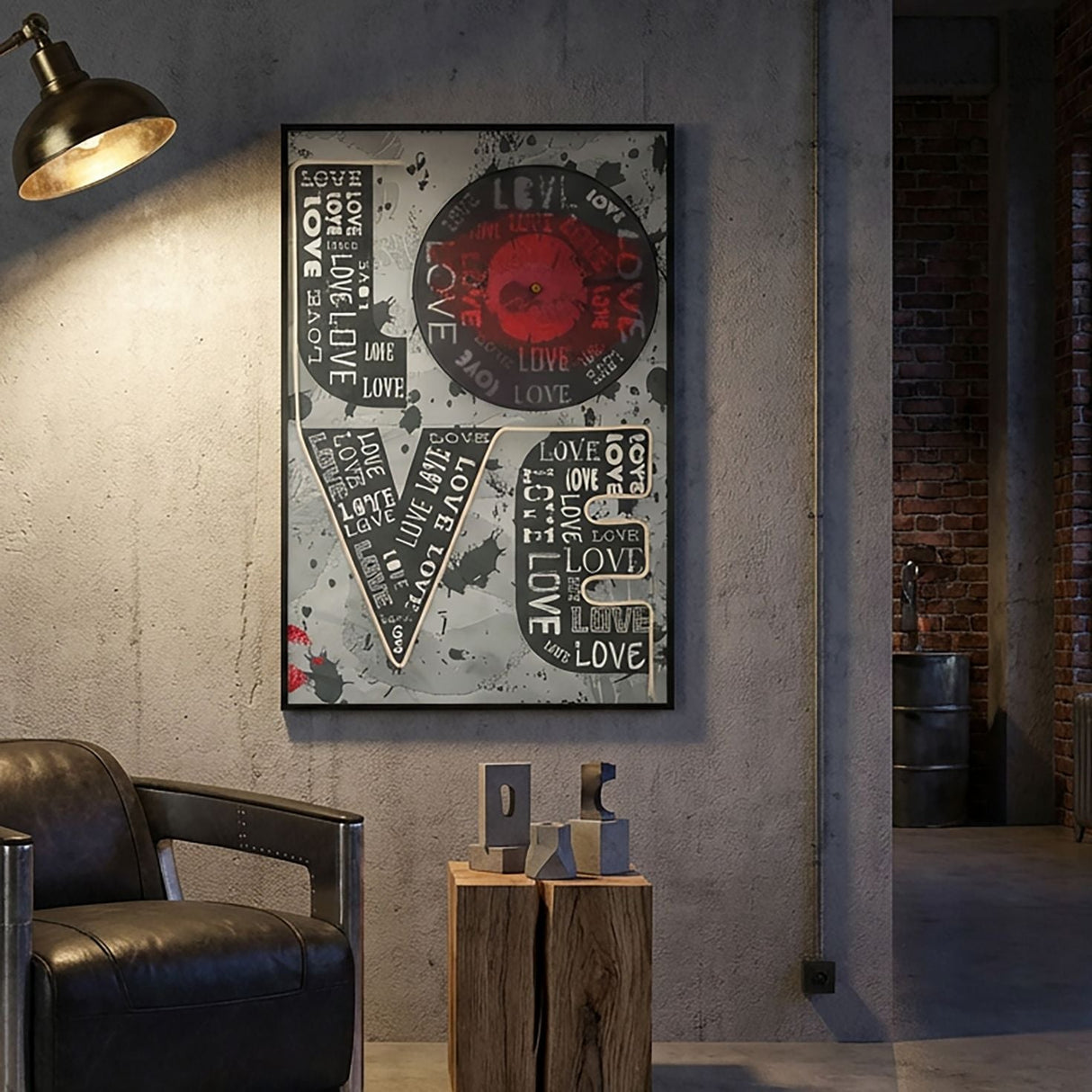 STAMPA C/LED SU TELA LOVE (APPLICAZIONE 3D ACRILICO) - FERRETTI