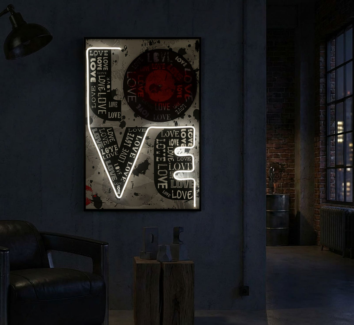 STAMPA C/LED SU TELA LOVE (APPLICAZIONE 3D ACRILICO) - FERRETTI