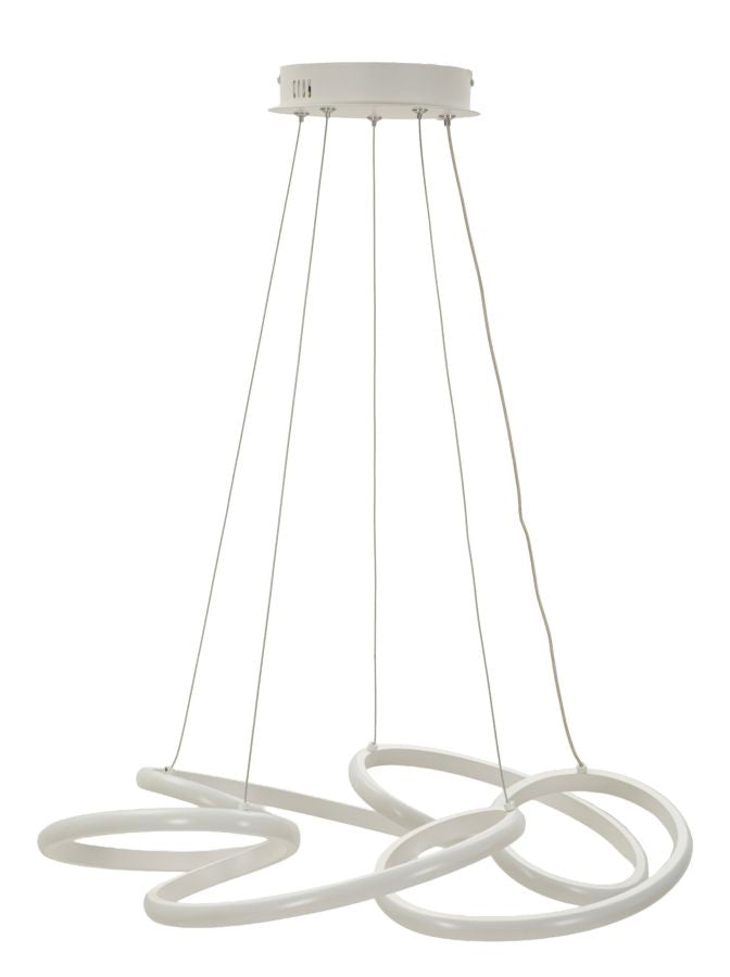 LAMPADARIO LED GLOVY BIANCO CM Ø 55X120 (LUCE CON 3 TEMPERATURE DI COLORE)