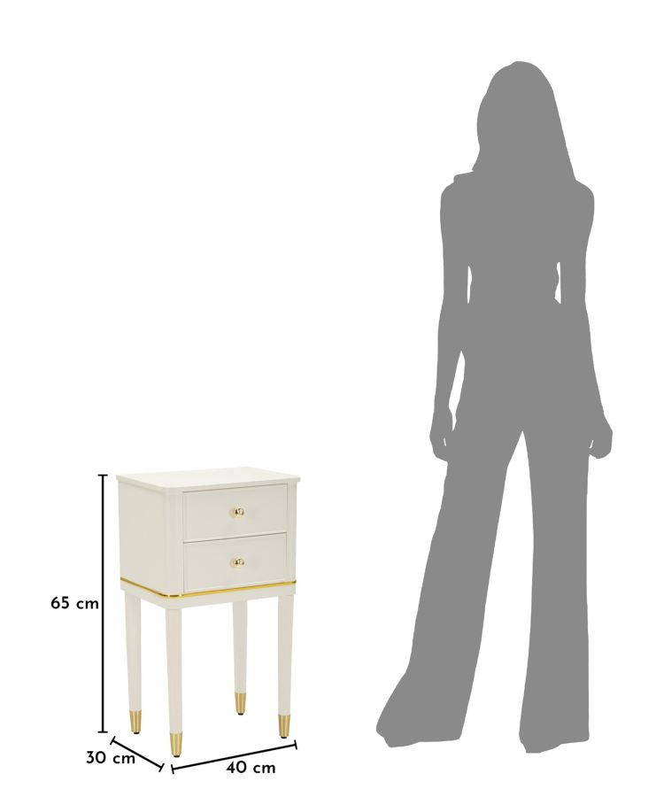 COMODINO CAMILLE BIANCO - FERRETTI
