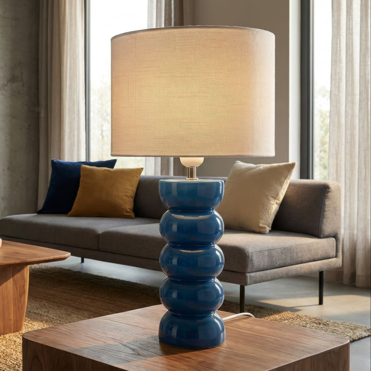 LAMPADA DA TAVOLO TORR BLU - FERRETTI