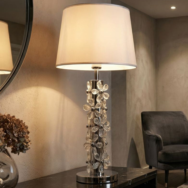 LAMPADA DA TAVOLO SILVER FLOWER - FERRETTI