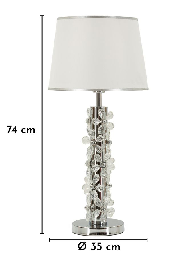 LAMPADA DA TAVOLO SILVER FLOWER - FERRETTI