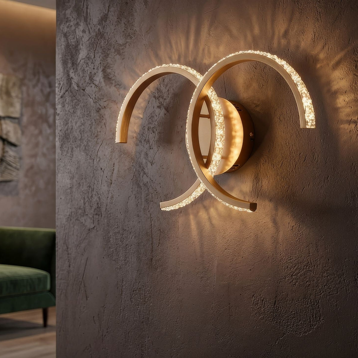 LAMPADA DA MURO LED DOUBLE C (LUCE CON 3 TEMPERATURE DI COLORE) - FERRETTI
