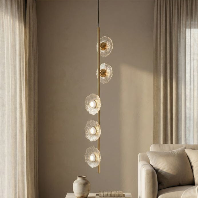 LAMPADARIO EMILY VERTICALE VETRO TRASPARENTE - FERRETTI