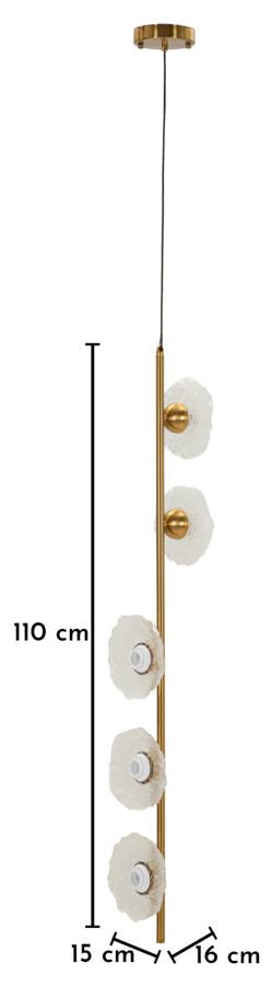 LAMPADARIO EMILY VERTICALE VETRO TRASPARENTE - FERRETTI